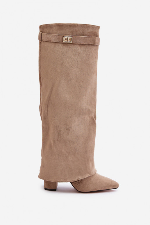bottes avec des talonsDANSyÀiniętą CholeÀką réchauffer beige Urelli