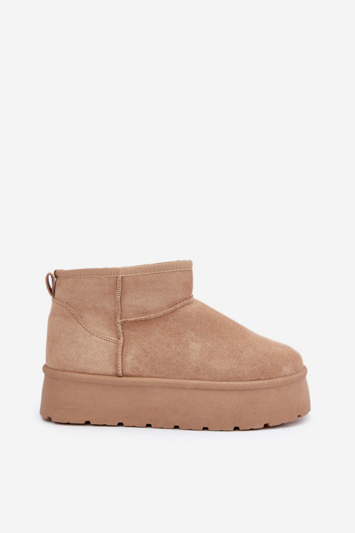 Dames SneeuIn laarzen met platform beige Ninala