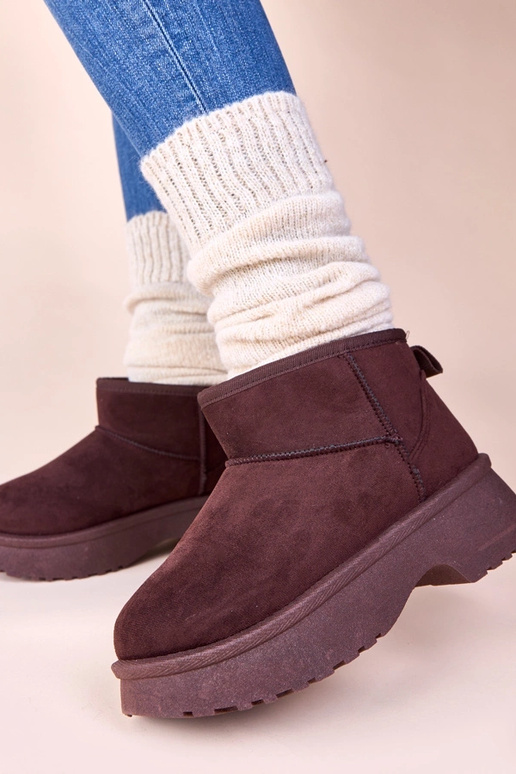 Bottines marron doublées pour la...