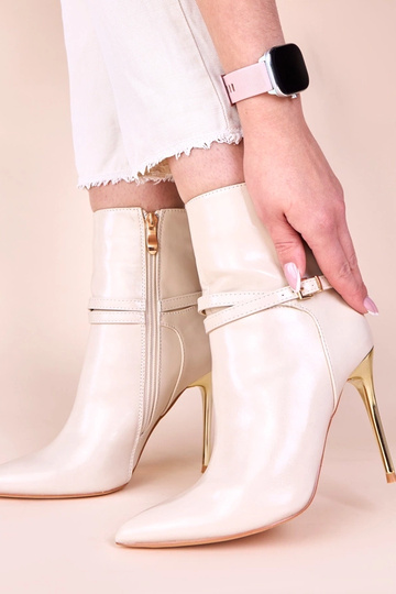 Bottines sable sur talon... 2