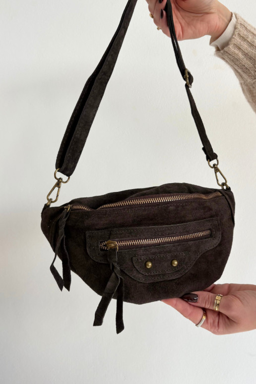 Handtas op de rompOpturalnego van suèdeu CzekoladoIna Romilly