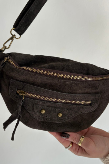 Handtas op de rompOpturalnego van suèdeu CzekoladoIna Romilly 2