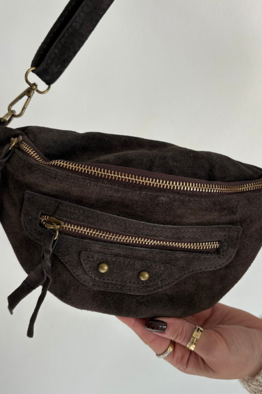 Handtas op de rompOpturalnego van suèdeu CzekoladoIna Romilly