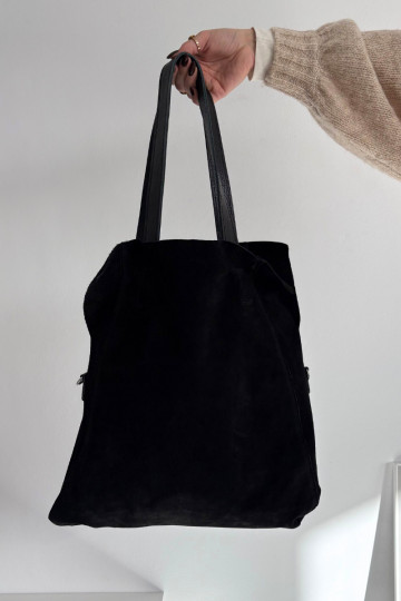 Sac en suède artificiel noir Miraya