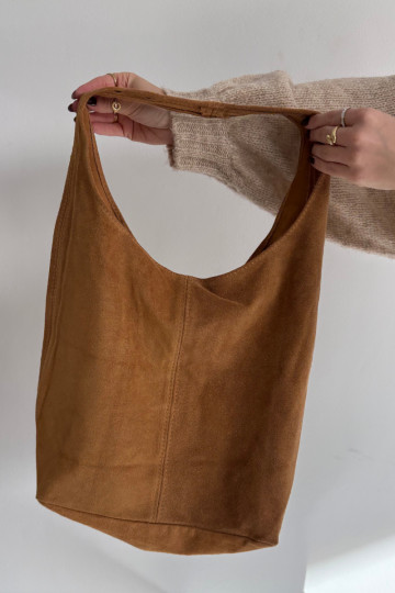 Skórzana van suèdeoIna Handtas bruine kleur Rilith