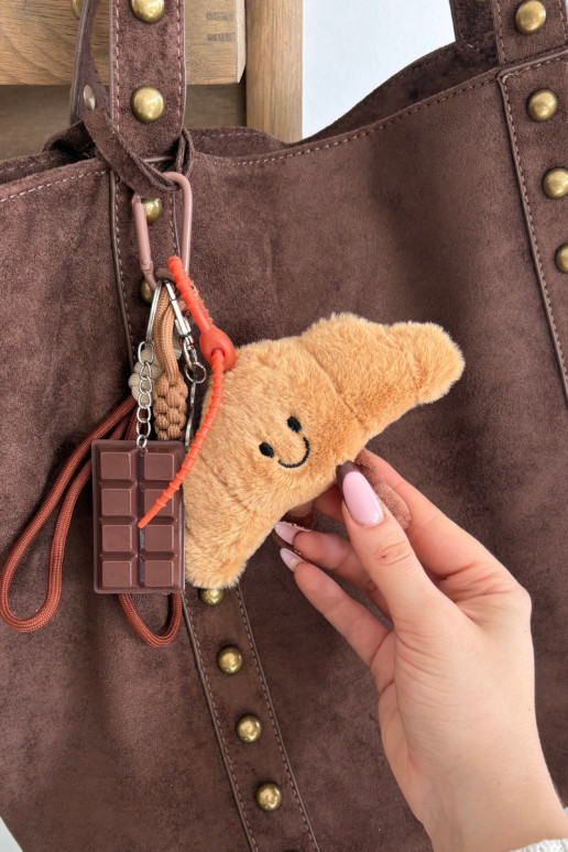 Breloczek Do Torebki Kluczy Rogalik Czekolada avec des coeurs Myssa