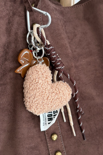 Handtas of sleutelhanger met hartjes en strikjes Jaysa