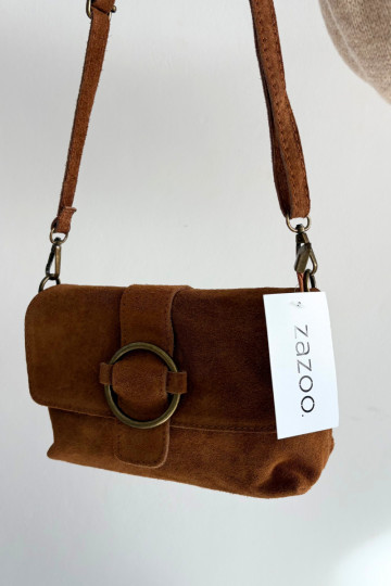 Skórzana en daimoÀa Un petit sac à main marron Jessel 2