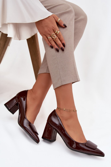 met lakeffect Schoenen met hakken met ornamenten CzekoladoIne Isoline