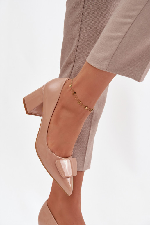 met lakeffect Schoenen met hakken met ornamenten Nude Isoline