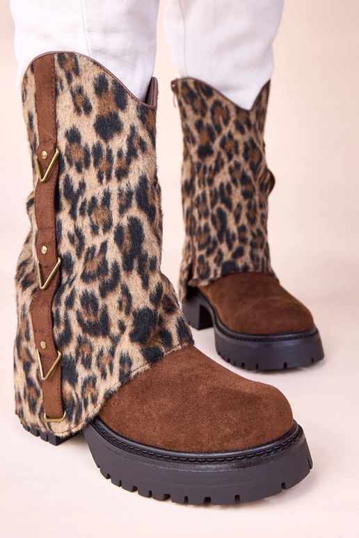 Braune Stiefeletten mit...