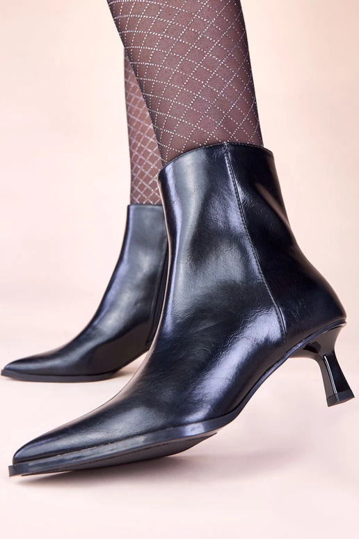 Schwarze High-Heels Stiefeletten im...