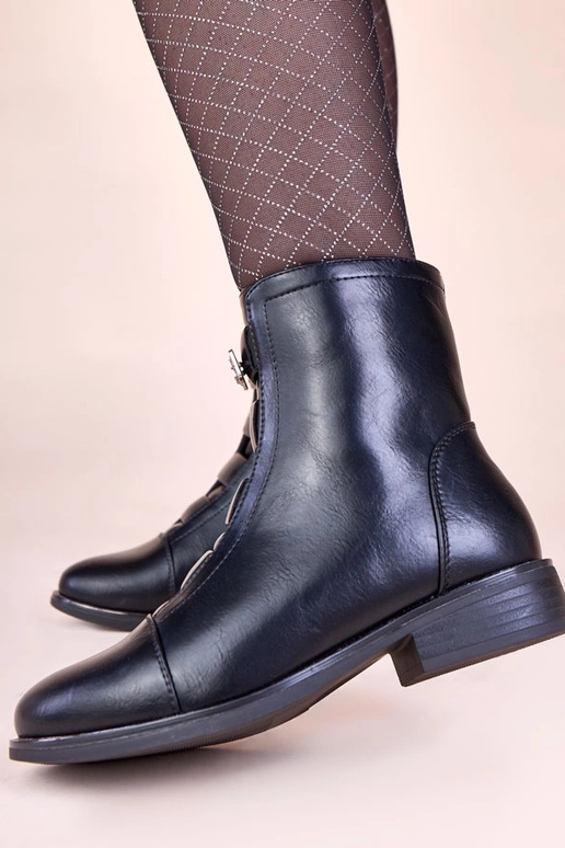 Bottines chaudes noires avec...
