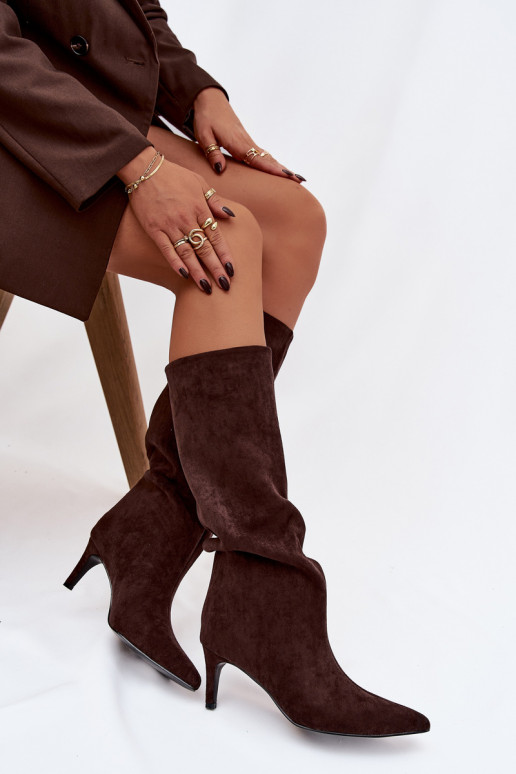 Damenstiefel Ein überzeugendes Stilvollll sich Zuarm laufen mit dünnen Absätzen CzekoladoZue Olivienne