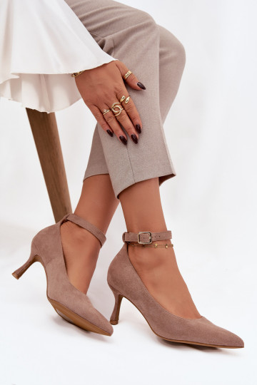 chaussures à talons hauts Chaussuresen daim écologiqueu beige Devoria
