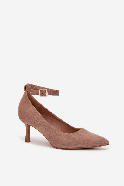 chaussures à talons hauts Chaussuresen daim écologiqueu beige Devoria