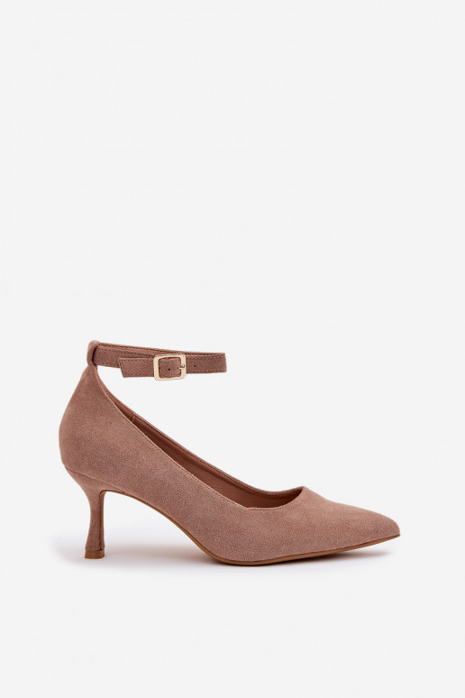 chaussures à talons hauts Chaussuresen daim écologiqueu beige Devoria