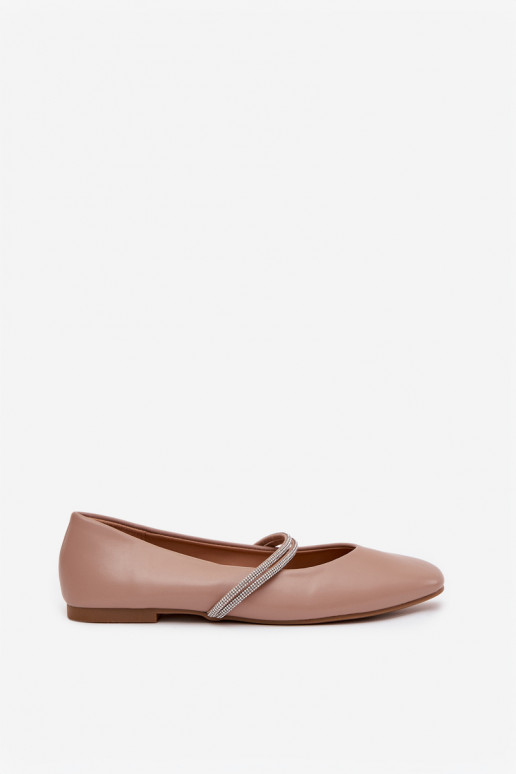 Ballerinas FemininBłyszczącymi Paskami Beige Ilirene