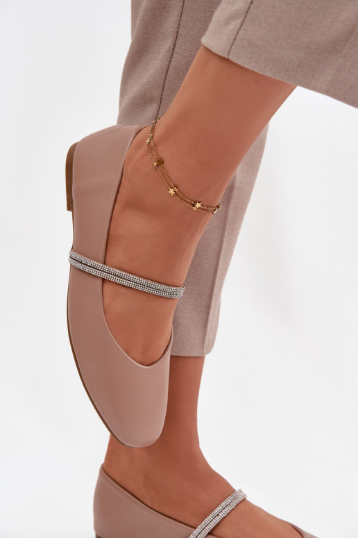 Ballerinas DamesBłyszczącymi Paskami beige Ilirene