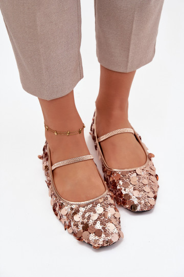 Rosa Ballerinas mit Glitzer Terlina