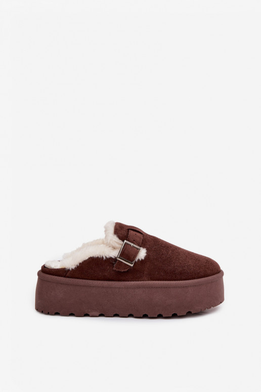 Bottes de neige Féminin avec un manteau de fourrure I avec boucles avec une plateforme CzekoladoÀe Jessina