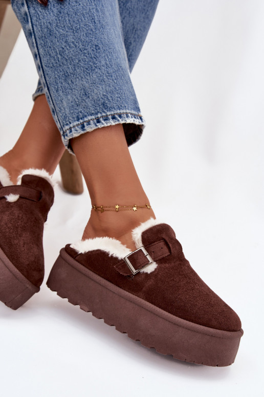 Bottes de neige Féminin avec un manteau de fourrure I avec boucles avec une plateforme CzekoladoÀe Jessina