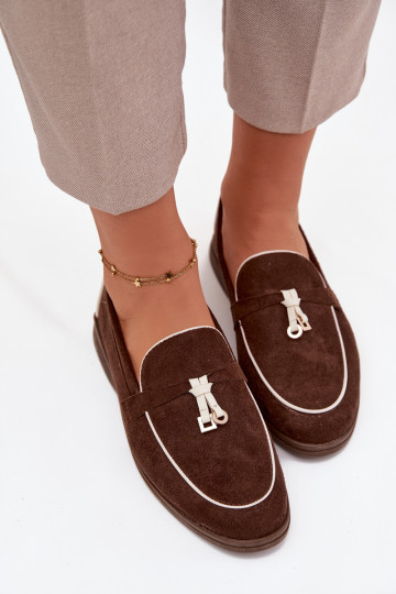 Mocassins Mocassins Fémininen daim écologiqueu CzekoladoÀe DarÀen