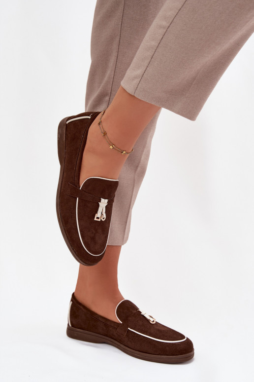 Mokassins Mokassins Femininaus Öko-INildlederu CzekoladoZue DarZuen