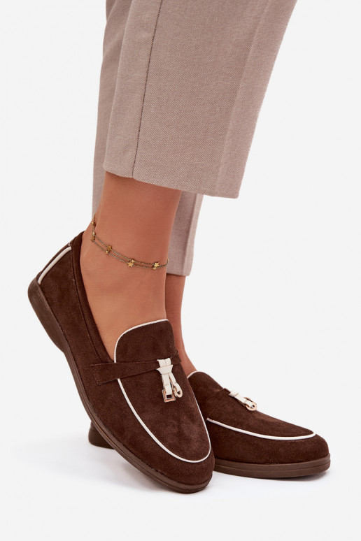 Mocassins Mocassins Damesvan eco-suèdeu CzekoladoIne DarInen