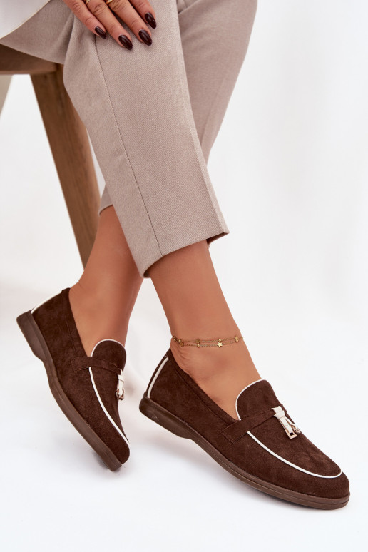 Mokassins Mokassins Femininaus Öko-INildlederu CzekoladoZue DarZuen