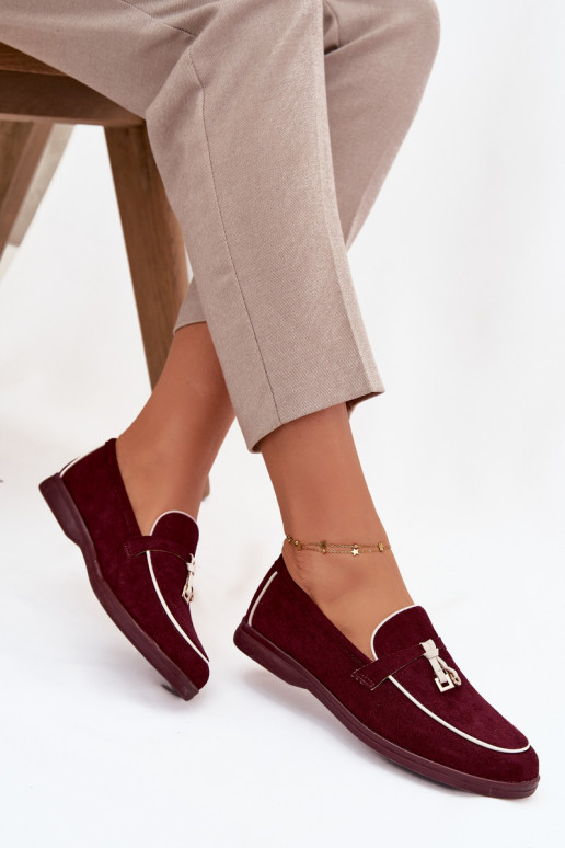 Mocassins Mocassins Fémininen daim écologiqueu Bourgogne DarÀen