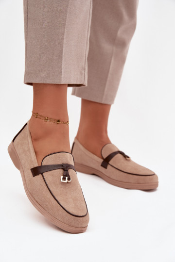 Mokassins Mokassins Femininaus Öko-INildlederu Beige DarZuen 2