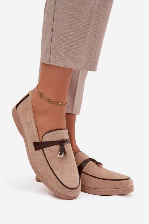 Mokassins Mokassins Femininaus Öko-INildlederu Beige DarZuen