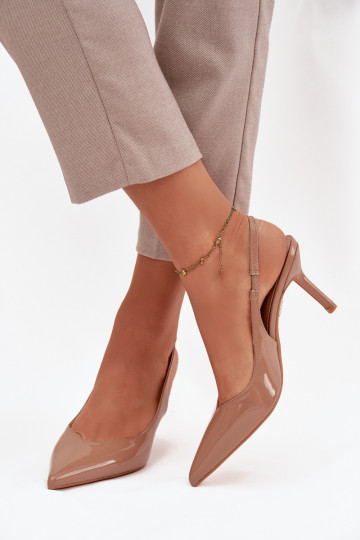avec effet vernis Chaussures avec des talons fins beige Phelia