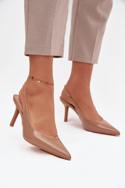 avec effet vernis Chaussures avec des talons fins beige Phelia
