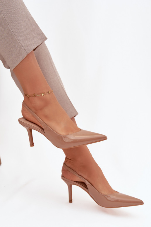 avec effet vernis Chaussures avec des talons fins beige Phelia