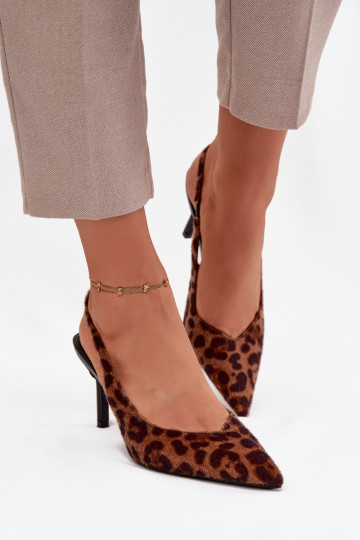 Chaussures Phelia avec talons fins à motif léopard