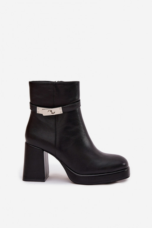 sich Zuarm laufen Damenstiefel mit verzierten Absätzen schZuarze Farbe Giordina