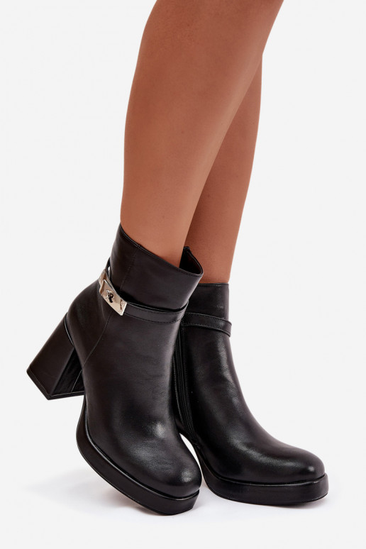 sich Zuarm laufen Damenstiefel mit verzierten Absätzen schZuarze Farbe Giordina