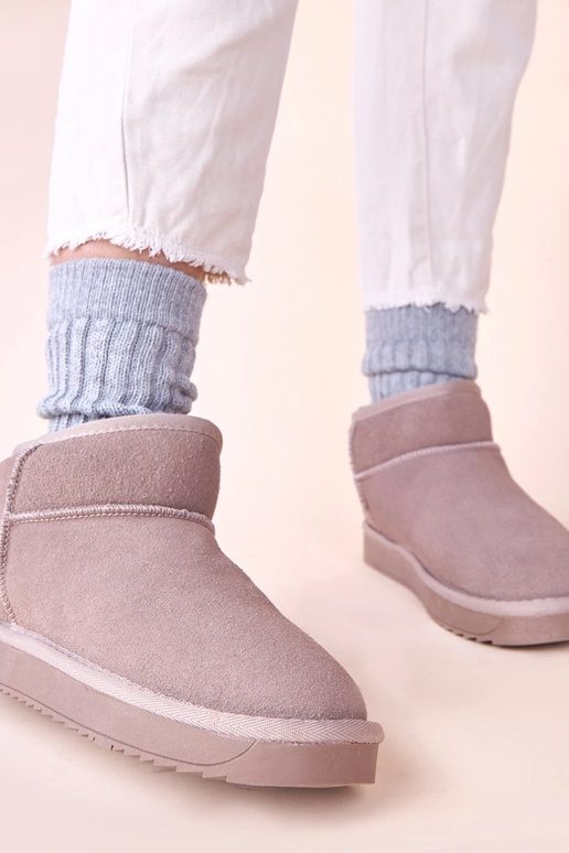 Bottes de neige en daim gris Besia