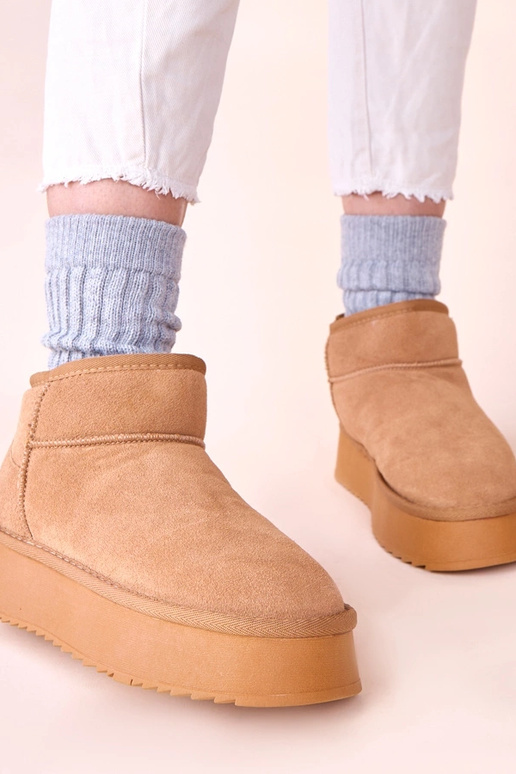 Braune Schneestiefel aus...