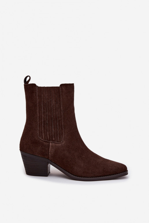 Bottines en suède avec isolation intérieure couleur marron « Arelia »