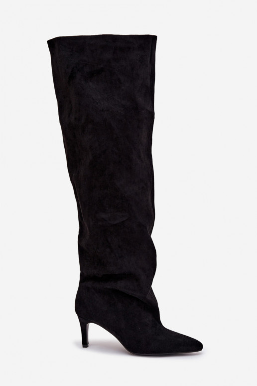 Taivilla Damenstiefel mit dünnen Absätzen gefüttert in Schwarz