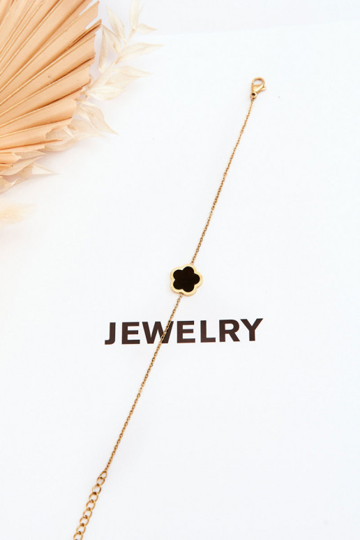 Dames Armband Met ZInarte Bloem gouden kleur