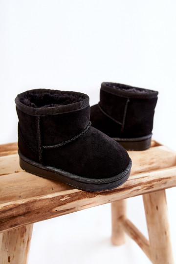 Bottes d'hiver chaudes pour enfants de couleur noire Gooby