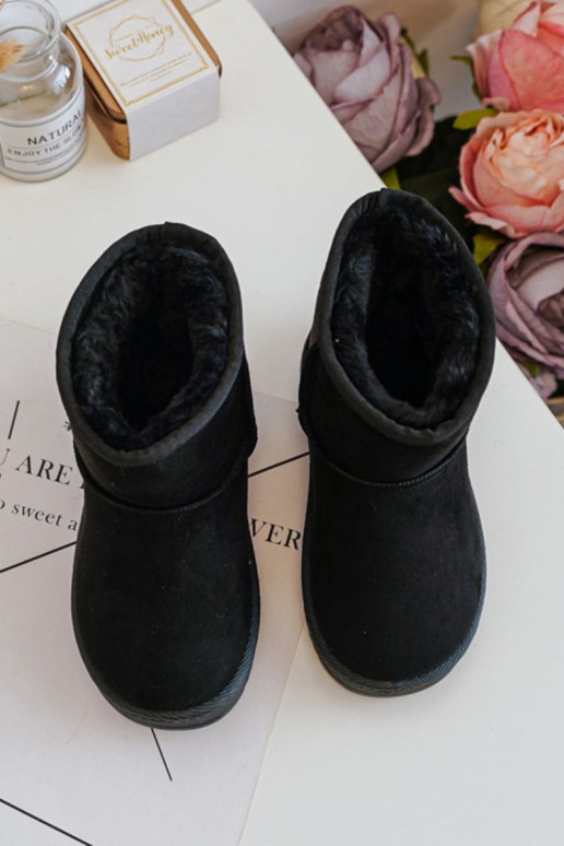 Bottes d'hiver chaudes pour enfants de couleur noire Gooby