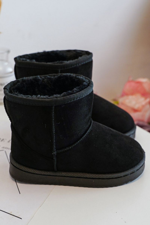 Bottes d'hiver chaudes pour enfants de couleur noire Gooby