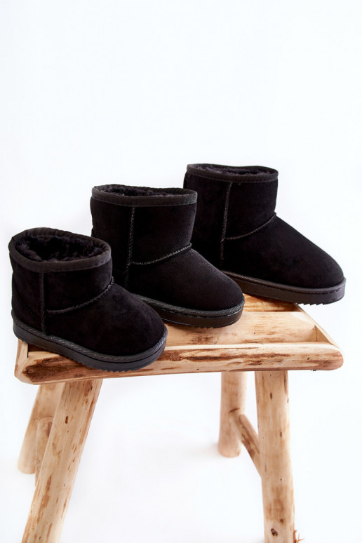 Bottes d'hiver chaudes pour enfants de couleur noire Gooby