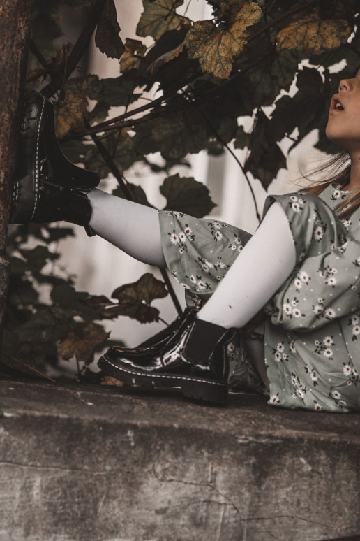 Bottes chauffantes enfant effet vernis, coloris noir Porky