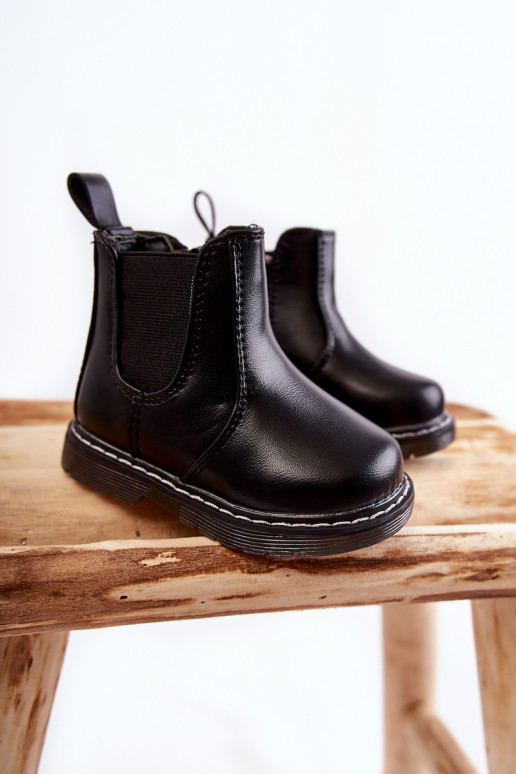 Bottes chauffantes pour enfants de couleur noire Porky